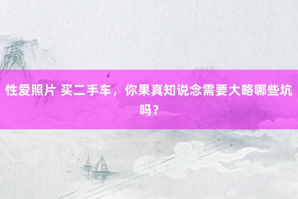 性爱照片 买二手车，你果真知说念需要大略哪些坑吗？