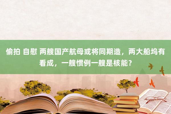偷拍 自慰 两艘国产航母或将同期造，两大船坞有看成，一艘惯例一艘是核能？