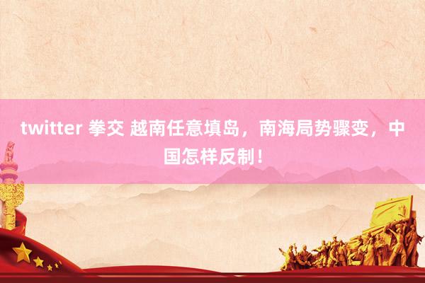 twitter 拳交 越南任意填岛，南海局势骤变，中国怎样反制！