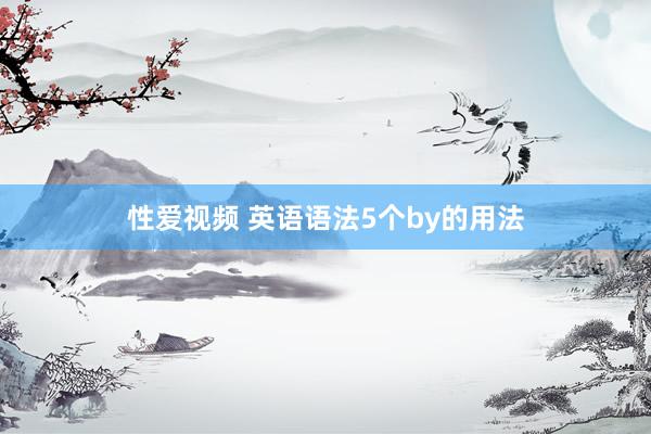 性爱视频 英语语法5个by的用法
